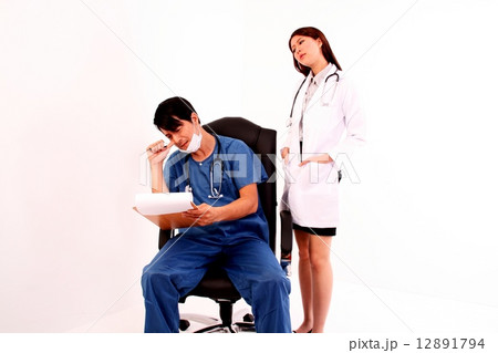 Medical, Professional Doctor with white uniform, Surgeon with Blue Uniform, Mask, Files, Paper,Joyfu Medical, Professional Doctor with white uniform, Surgeon with Blue Uniform, Mask, Files, Paper,Joyfu 12891794