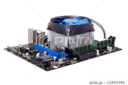 Electronic collection - Computer motherboard with CPU cooler 12892380
