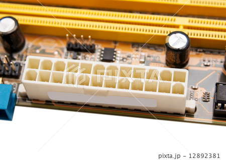 Electronic collection - power connector on computer mainboard 12892381