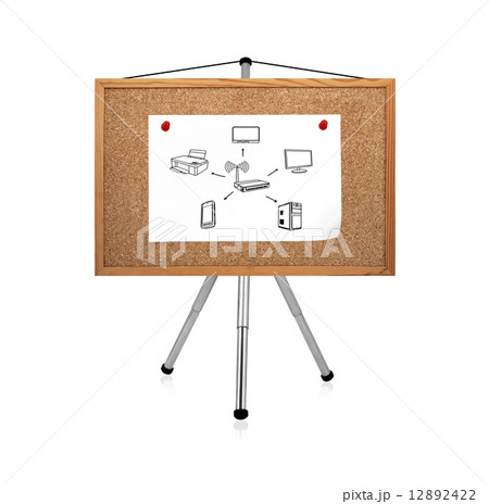 poster with computer network 12892422