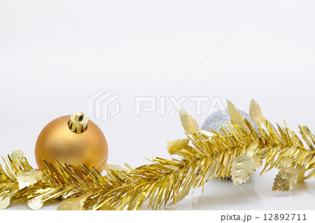 Chirstmas 's ball with golden ribbon for celebration and festiva Chirstmas 's ball with golden ribbon for celebration and festiva 12892711