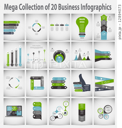 Collection of Infographic Templates for Business Vector Illustra 12894073