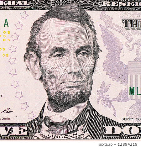 The face Lincoln the dollar bill 12894219