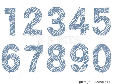 手書き風の数字のイラスト素材 12896741 Pixta