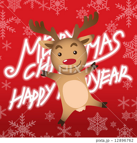 christmas vector illustration , reindeer  christmas vector illustration , reindeer  12896762