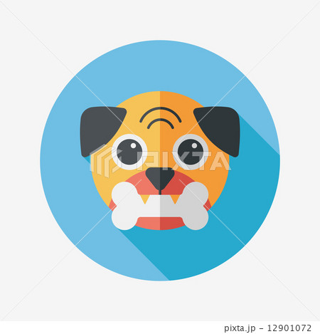 Pet dog flat icon with long shadow,eps10 Pet dog flat icon with long shadow,eps10 12901072