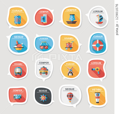 Travel bubble speech banner design flat background set, eps10 Travel bubble speech banner design flat background set, eps10 12901076