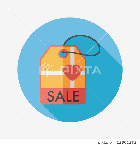 Valentine's Day SALE flat icon with long shadow,eps10 12901282