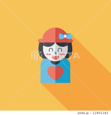 valentine's day girl flat icon with long shadow,eps10 valentine's day girl flat icon with long shadow,eps10 12901283
