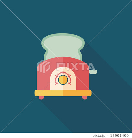 kitchenware toaster flat icon with long shadow,eps10 kitchenware toaster flat icon with long shadow,eps10 12901400