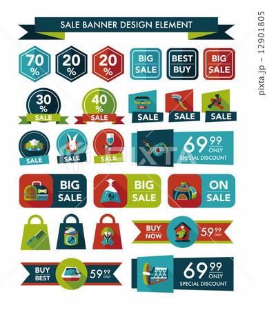 Pet sale banner flat design background set, eps10 Pet sale banner flat design background set, eps10 12901805