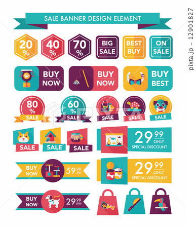 Pet sale banner flat design background set, eps10 Pet sale banner flat design background set, eps10 12901827