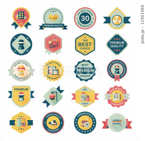 hospital badge banner design flat background set, eps10 hospital badge banner design flat background set, eps10 12901860