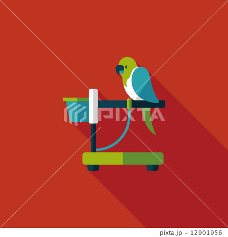 Pet parrot flat icon with long shadow, eps10 Pet parrot flat icon with long shadow, eps10 12901956