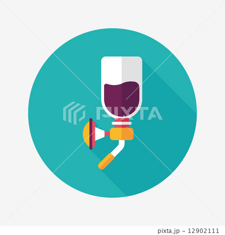 Pet water drinking flat icon with long shadow, eps10 Pet water drinking flat icon with long shadow, eps10 12902111