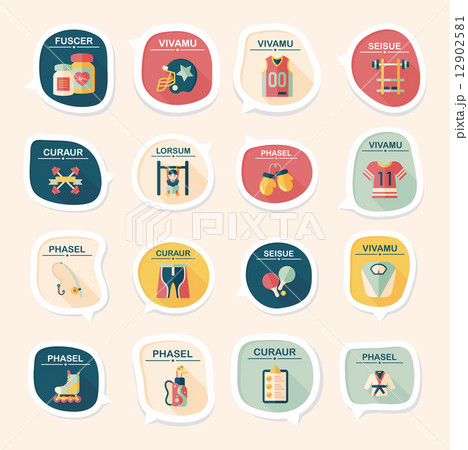 Sport speech bubble flat banner design background set, eps10 Sport speech bubble flat banner design background set, eps10 12902581