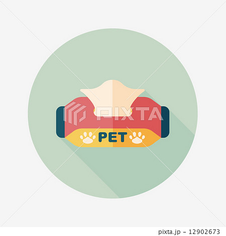 Pet style tissue case flat icon with long shadow,eps10 12902673