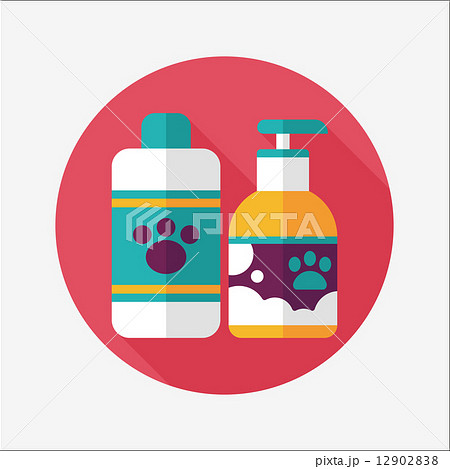 Pet shampoo flat icon with long shadow,eps10 Pet shampoo flat icon with long shadow,eps10 12902838