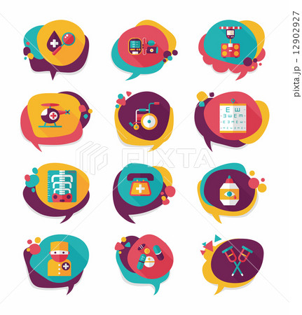 hospital bubble speech banner design flat background set, eps10 hospital bubble speech banner design flat background set, eps10 12902927