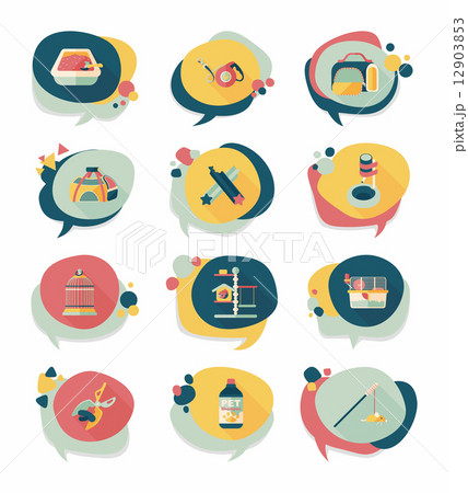 Pet bubble speech flat banner design background set, eps10 Pet bubble speech flat banner design background set, eps10 12903853
