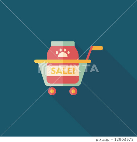 Pet sale shopping flat icon with long shadow,eps10 12903975