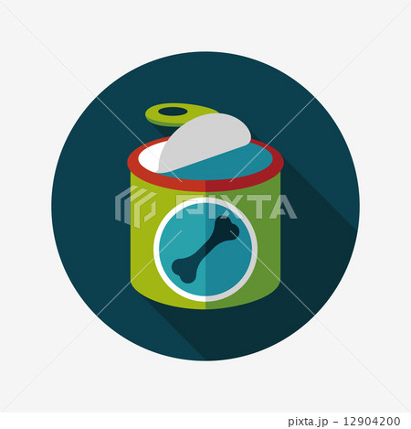 Pet dog food can flat icon with long shadow,eps10 Pet dog food can flat icon with long shadow,eps10 12904200