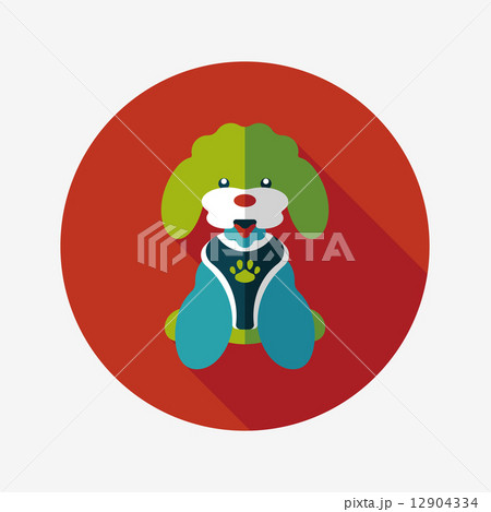 Pet dog flat icon with long shadow,eps10 Pet dog flat icon with long shadow,eps10 12904334