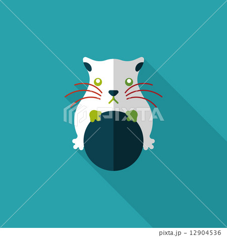 Pet mouse flat icon with long shadow,eps10 Pet mouse flat icon with long shadow,eps10 12904536
