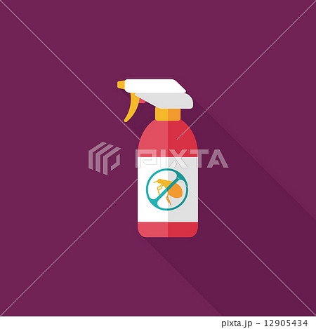 Pet flea spray flat icon with long shadow,eps10 12905434