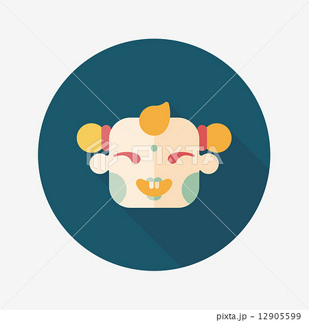 Chinese New Year flat icon with long shadow,eps10, Maitreya doll 12905599