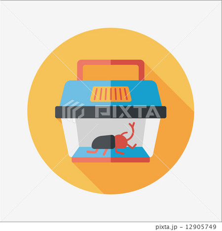 Pet beetle flat icon with long shadow,eps10 Pet beetle flat icon with long shadow,eps10 12905749