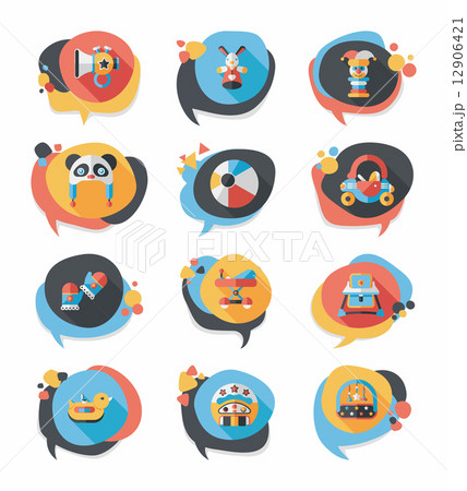 baby bubble speech banner design flat background set, eps10 baby bubble speech banner design flat background set, eps10 12906421