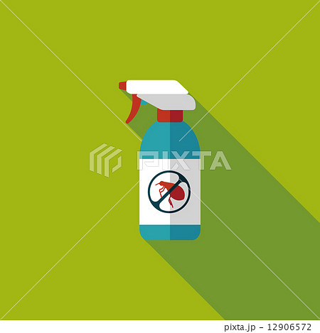 Pet flea spray flat icon with long shadow,eps10 12906572
