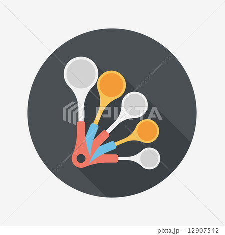 kitchenware spoon flat icon with long shadow,eps10 kitchenware spoon flat icon with long shadow,eps10 12907542