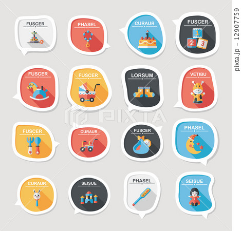 baby bubble speech banner design flat background set, eps10 baby bubble speech banner design flat background set, eps10 12907759