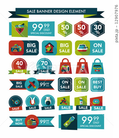 Pet sale banner flat design background set, eps10 Pet sale banner flat design background set, eps10 12907976