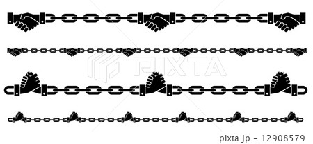 shake hands Chain symbol on isolated backgroud shake hands Chain symbol on isolated backgroud 12908579