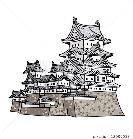 姫路城のイラスト素材