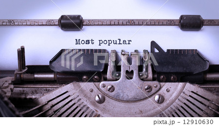 Vintage inscription made by old typewriter 12910630