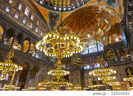 Mosaic interior in Hagia Sophia at Istanbul Turkey Mosaic interior in Hagia Sophia at Istanbul Turkey 12910892
