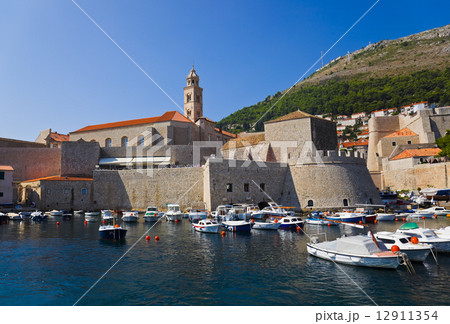 Port at town Dubrovnik in Croatia Port at town Dubrovnik in Croatia 12911354