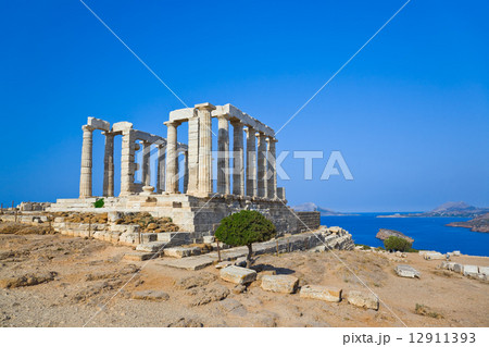 Poseidon Temple at Cape Sounion near Athens, Greece Poseidon Temple at Cape Sounion near Athens, Greece 12911393