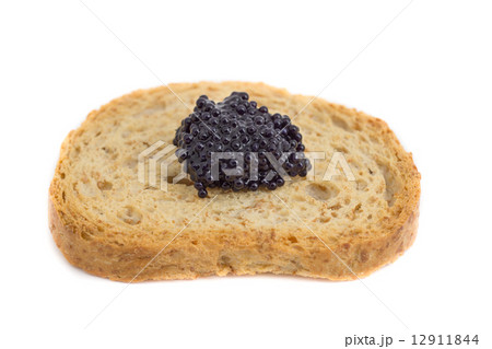 Caviar over piece of toast 12911844