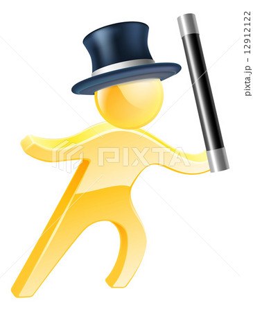 Wand and top hat magician Wand and top hat magician 12912122