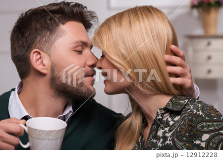 Lovely couple waiting St. Valentine Day 12912228