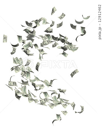 Flying dollar banknotes 12912462