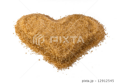 Heart from not refined reed granulated sugar 12912545