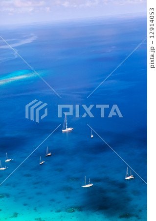 Yachts in a bay. Aerial view. 12914053