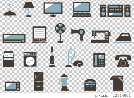 家電 アイコン セットのイラスト素材