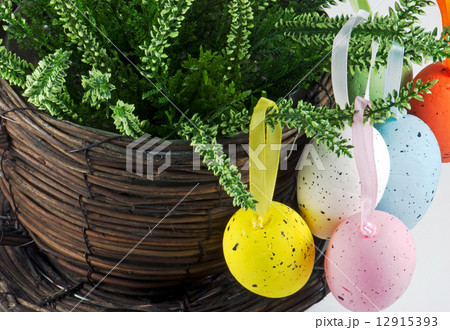 Hanging easter eggs 12915393